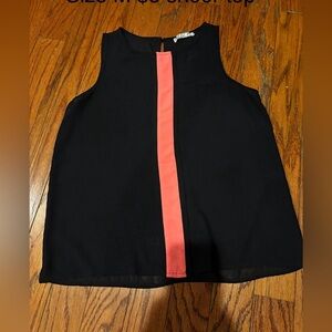 Chloe K size medium Black and Pink Sleeveless sheer Top